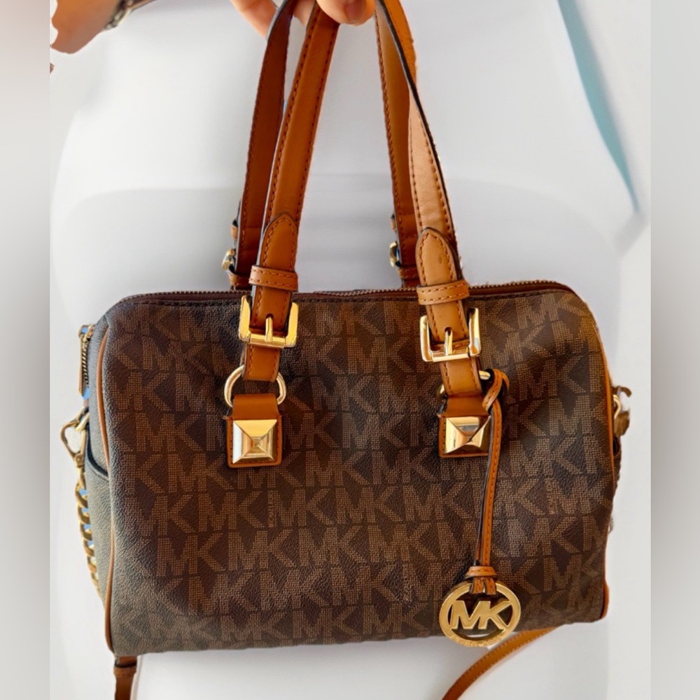 MICHAEL Michael Kors Medium Grayson Chain Satchel MSRP $348 12.5x8.5